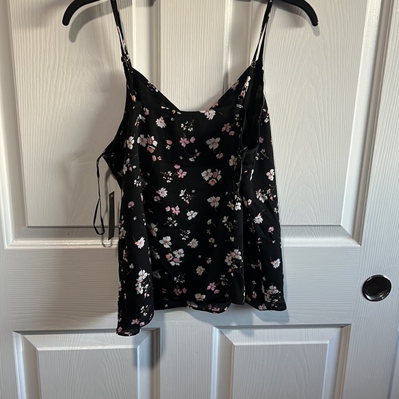 Abound Black Floral Tank Blouse...MSRP $20 - Picture 3 of 3